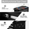 Rolling  Chest, Heavy Duty Rolling Box on Wheels, Metal Storage Cabinet with Drawer Liners, Lockable Cart wit 5
