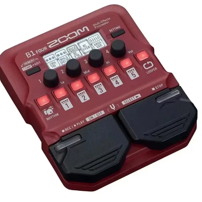 Zoom B1 FOUR B1X FOUR Bass Guitar Multi-Effects Processor with
