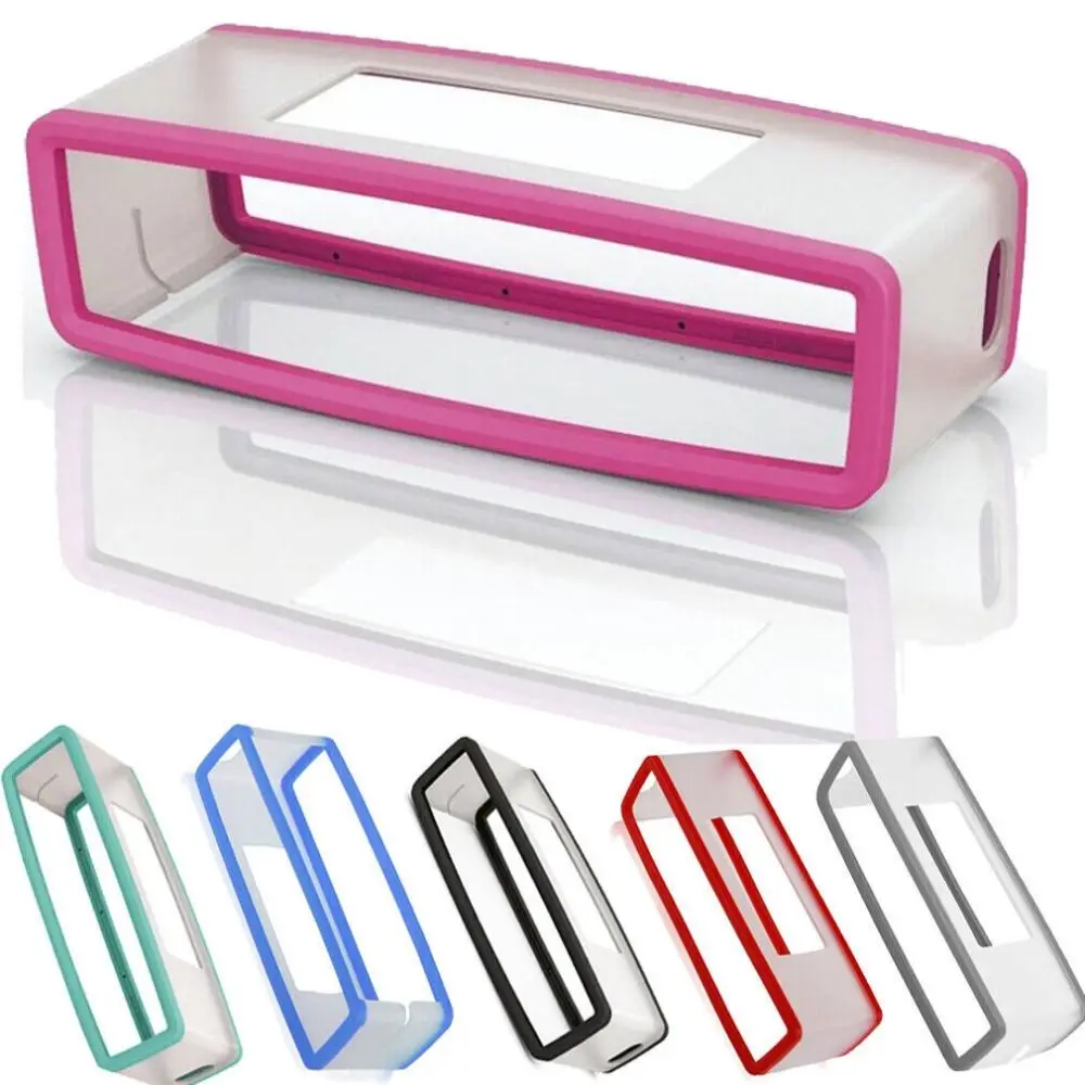

Shockproof Bluetooth Speaker Cover Soft Silicone Protective Case Speaker Accessories Clear Carry Bag for Bose Mini1/2 Travel