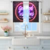 2pcs Good Vibes Only Printed Curtain for Home Decor - Rod Pocket Window Treatment for Bedroom, Office, Kitchen and Living Room 3