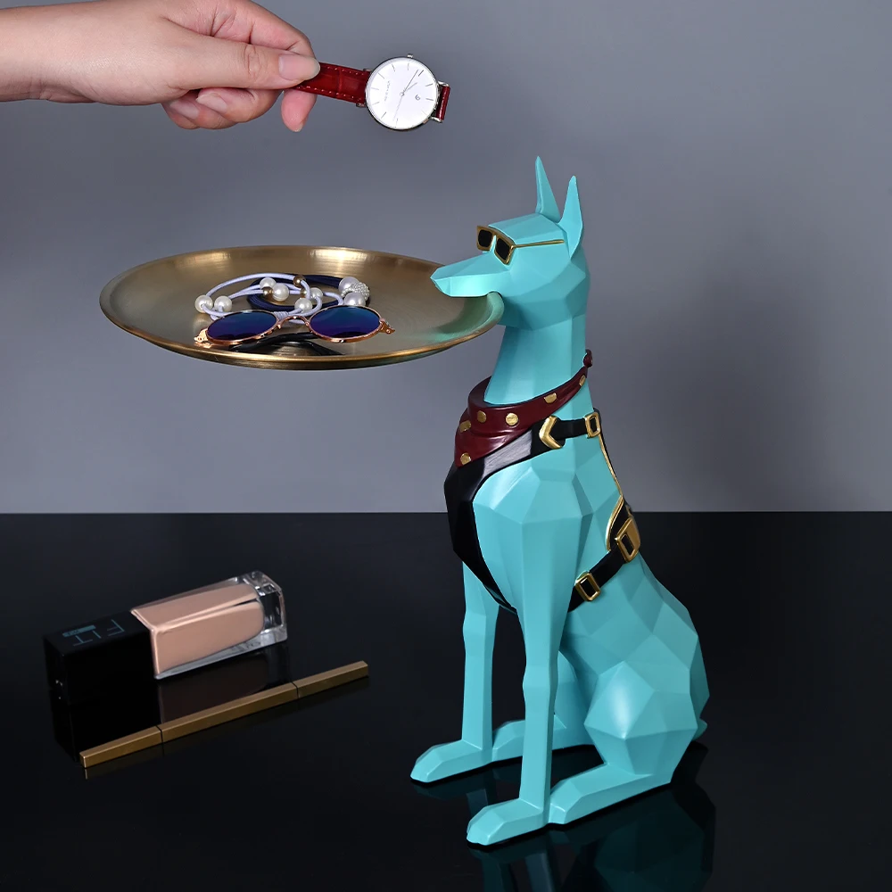 新品未開封☆ドーベルマン犬の像トレイ飾り 楽天市場】トレイ お盆 インテリア ドーベルマン 犬 いぬ イヌ