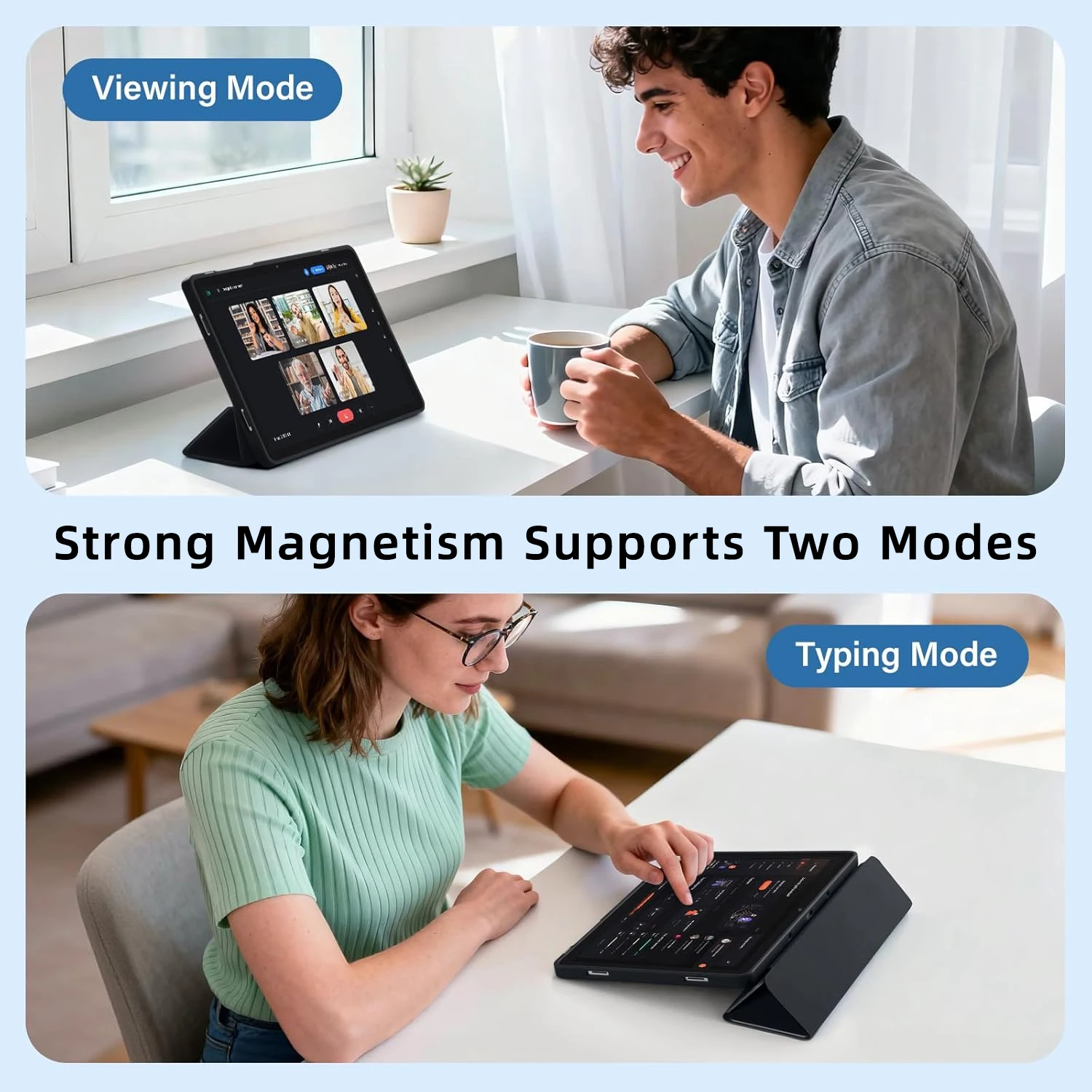 Shockproof Magnetic Tablet Cover with Smart Features