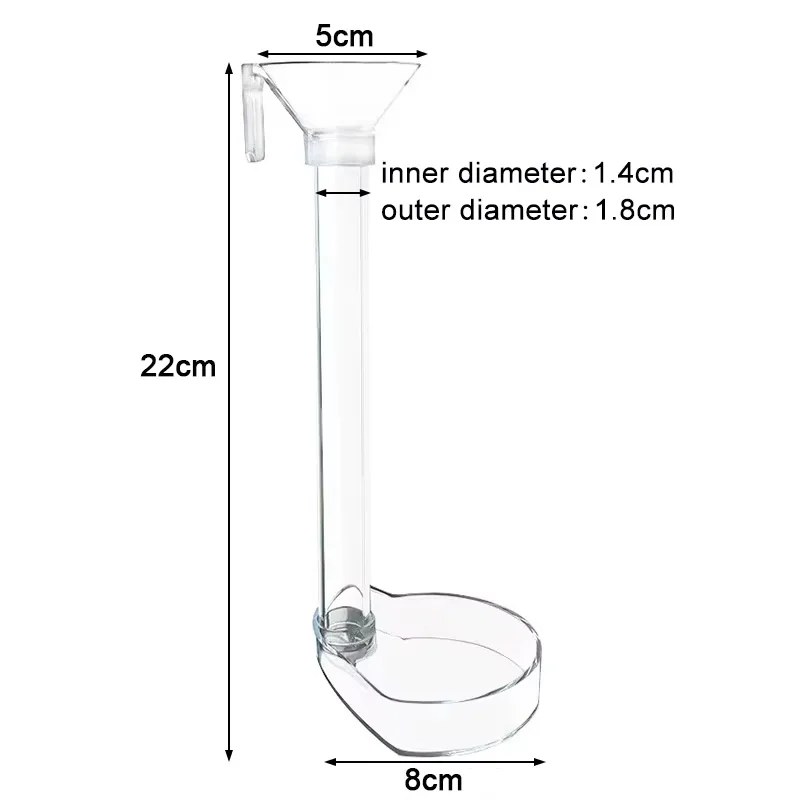 Akvaryum Balık Tankı Besleyici Seti Şeffaf Tüp Çok Fonksiyonlu Büyük Kapasiteli Balık Tankı Gıda Dağıtıcı Karides Besleme Tüpü Çanak