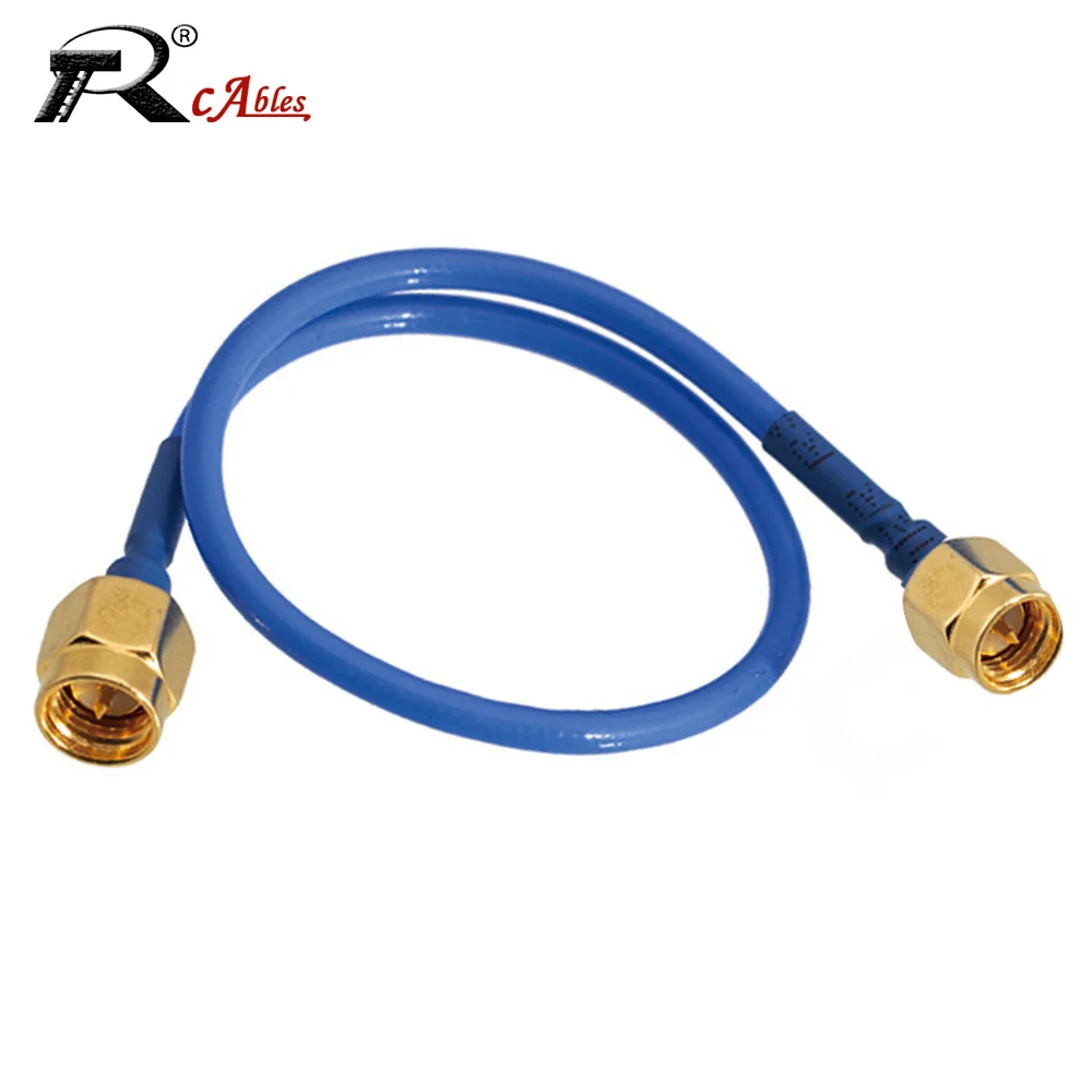 Câble Coaxial N Mâle Vers SMA Mâle RG405 0,086" Bleu - 3 Pieds, Semi-flexible, Pour Radio UHF