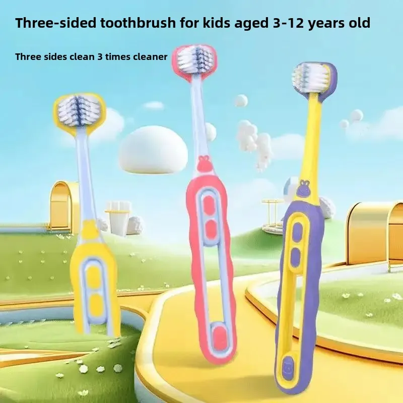 Soft Bristle Children's Toothbrush Anti-Cavity Infant Dental Care Small Head Three-Dimensional Gentle Cleaning Gum Protection fo