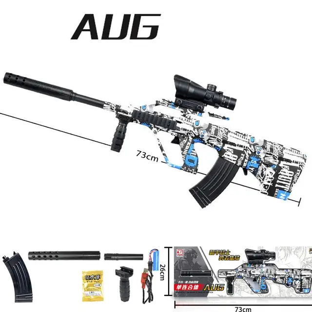 AUG Gel Blaster Gun Water Gun Blaster Airsoft Weapons Manual Electric 2 Modes Paintball Graffiti For Adults Boys CS Fighting 1