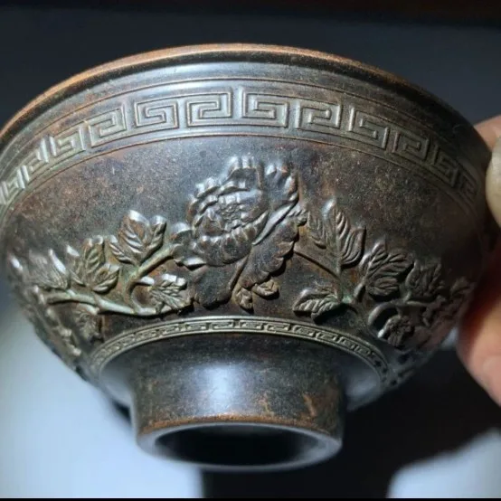 합금 구리 그릇 이상, 구리 그릇, 풍부한 풍부한, 모양, 완벽 하 고 무거운. 