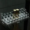 24 Lattices Acrylic Lipstick Organizer Lip Gloss Container Plastic Nail Polish Storage Box Makeup Holder Cosmetics Display Rack 6