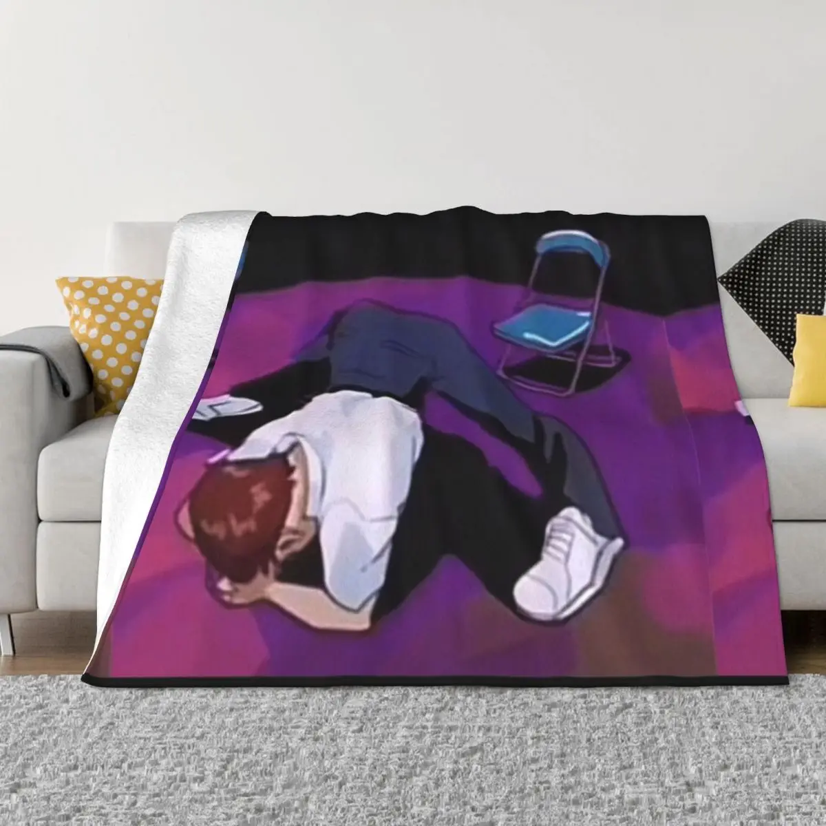 

Someone Help Shinji Throw Blanket warm for winter Summer Beddings bed plaid Large Blankets