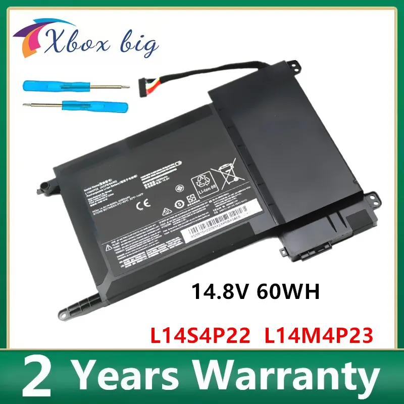 

L14S4P22 Laptop Battery For Lenovo IdeaPad Y700 Y700-17iSK Y700-15ISK 5B10H22084 L14M4P23 14.8V 60wh 4050mAh