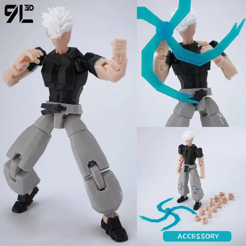 9L3D Printed Anime Jujutsu Kaisen Sukuna Yuji Yuta Satoru Gojo Lucky Dummy 13 Movable Shapeshift Action Figures Mannequin Toys - Image 13