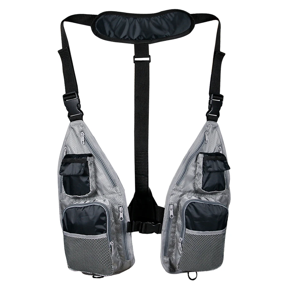 Outdoor Fishing Vest 600D Oxford Cloth Breathable Fishing Vest Multi-pocket Lightweight Small Tool Storage for Fisherman