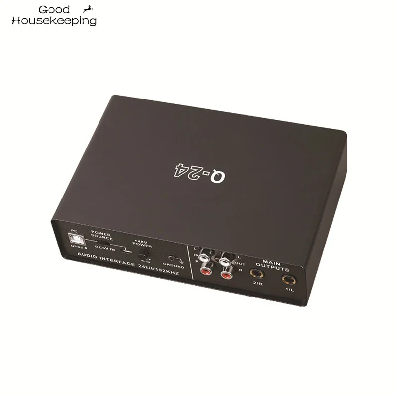 Q-24 Usb Audio Interface Guitar Pro Audio Equipment Computer Free Drive USB External Sound Card Professional Portable Video