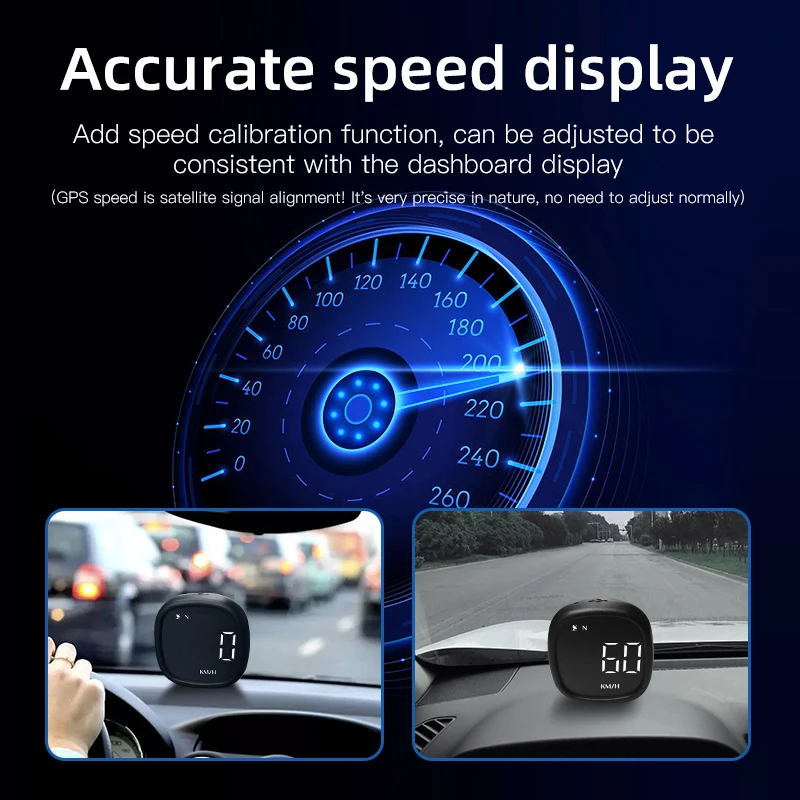 Car Digital GPS Speedometer HUD Head Up Display Overspeed Tired Compass US  G10