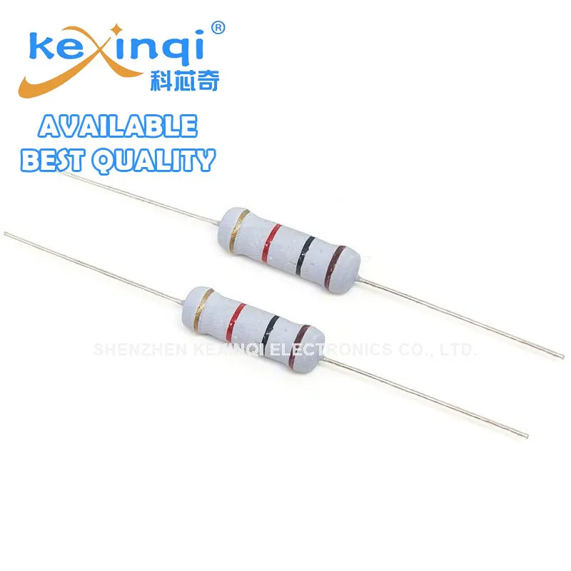 Metal Film Resistor 2W 5% 1R ~ 10M 100R 220R 330R 1K 2.2K 3.3K 4.7K 10K 22K 47K 100K 1M 100 220 330 Ohm 20pcs