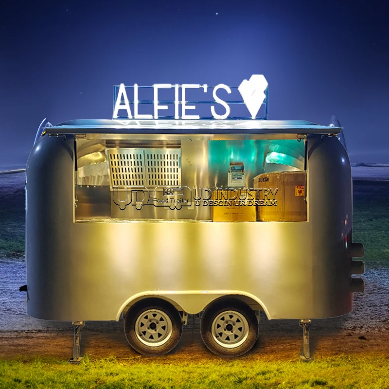 Description Picture 6 of itemUrdream Colorful Mobile Bar Food Trailer with Premium Kitchen Equipment Mobile Fast Food Truck Ice Cream Hot Dog Cart