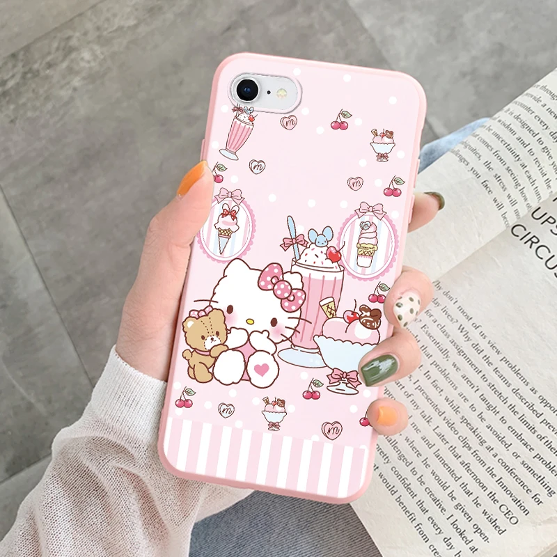 thumbnail image 1 of Funda de silicona suave para iphone, carcasa con diseño de Kuromi Melody, Sanrio, para iphone 7, 8 Plus, SE 2020, SE2020, 1 of 5