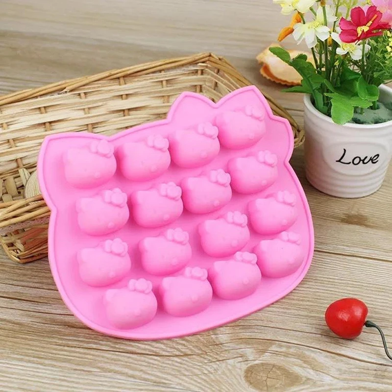 16-hole Cartoon Cat Silicone Mold Car Gypsum Mold DIY Wax Sheet Handmade Soap Home Wardrobe Aromatherapy Decoration