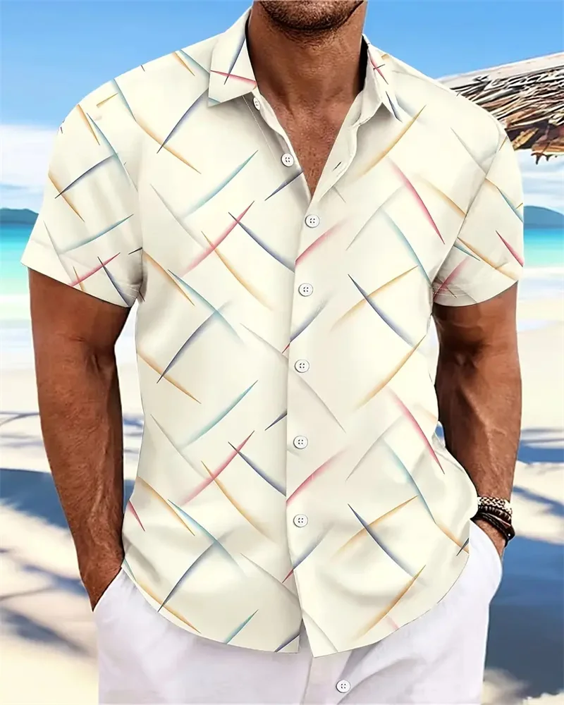 Men's Shirt Summer Hawaiian Shirt Outdoor Men's Clothing Soft and Comfortable Short Sleeve Shirt Extra Large Size XS-5XL 2