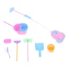 Mini House Cleaning Tools Kid Pretend Play Toy Housekeeping Tool Cleaning Broom Brush Washing House Cleaner For Children 3