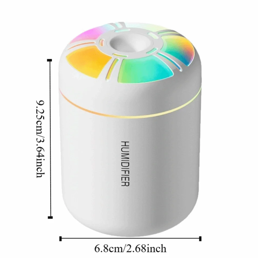 보습 180ML 차량용 미니 아로마 디퓨저 USB 미스트 메이커 에센셜 오일 정화기 LED 휴대용 가습기 침실용