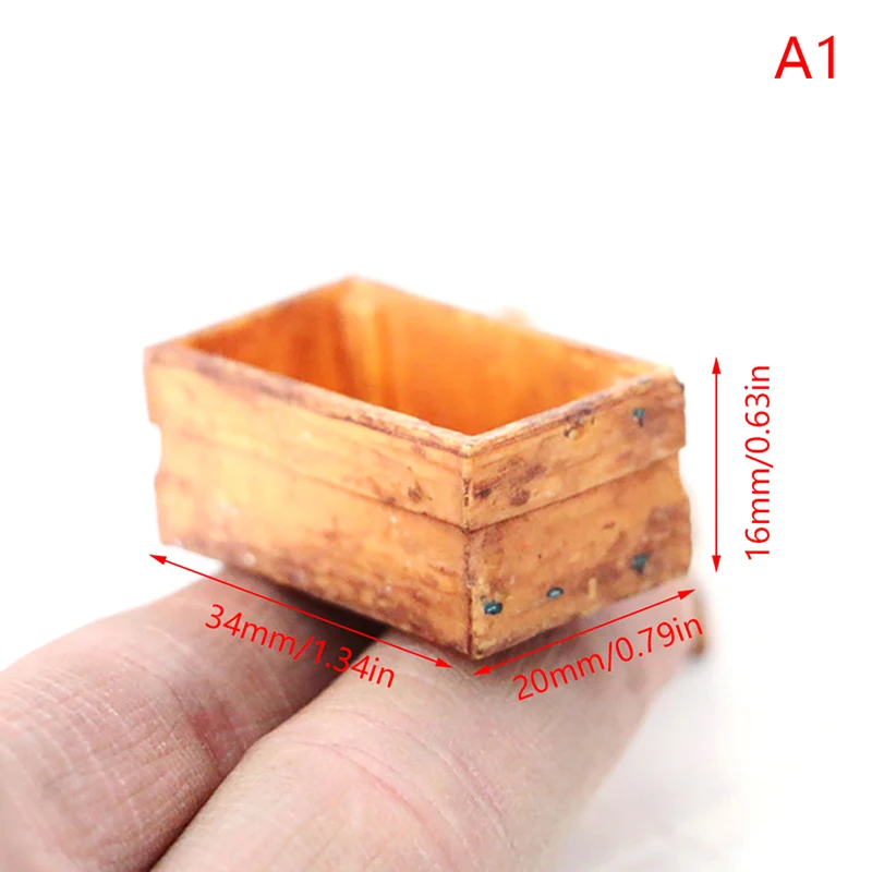 Miniature Dollhouse Storage Box and Decorative Frame Accessories
