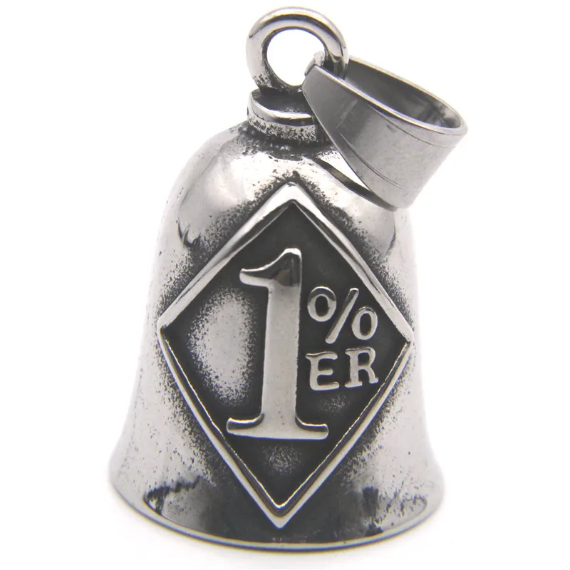 Live To Ride Bell Pendant 316L Stainless Steel Biker Style Route 66 Highway Motorcycles Necklace 3