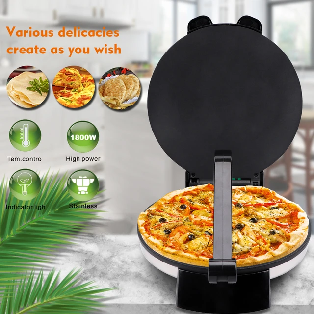 OXPHIC-Máquina de Panquecas Elétricas para Cozinha, Máquina Burritos  Elétrica, Rolinho Primavera, Roti Maker, 10 , 25cm, 1800W - AliExpress