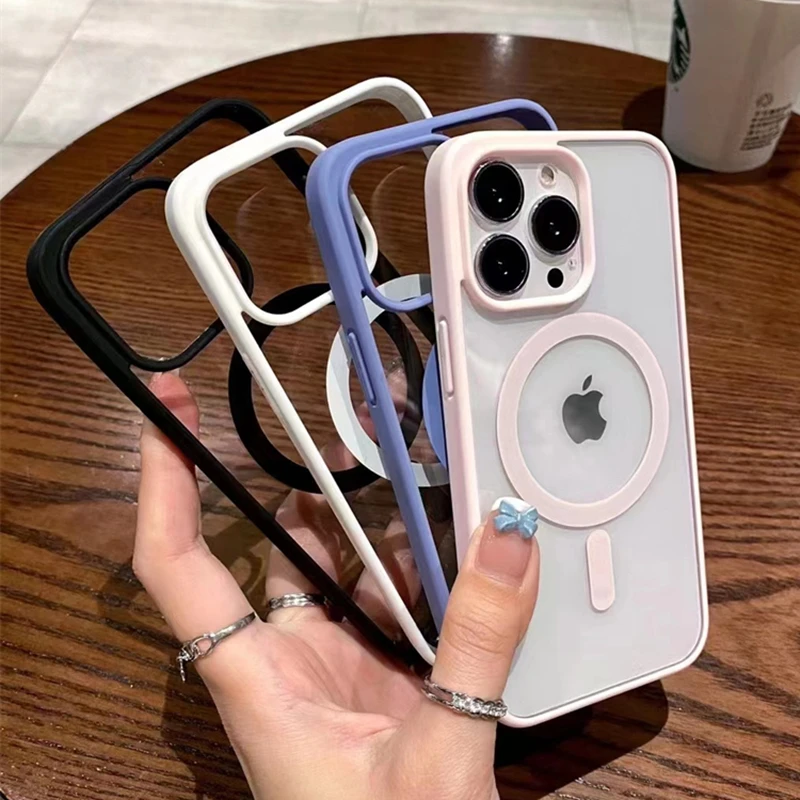 Оригинальный магнитный чехол Magsafe для беспроводной зарядки iPhone 12 11 13 Pro MAX Mini XR X XS 7