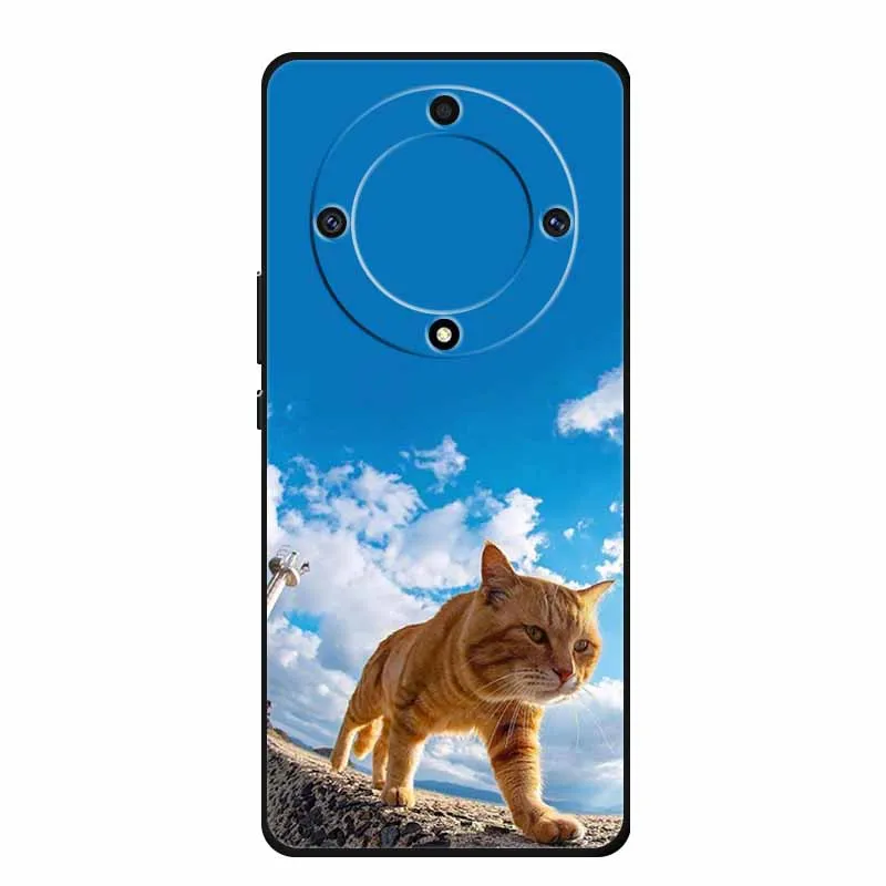 Stylish Painted Soft Silicone Back Cover for Honor X9a – Protective and Popular Coque