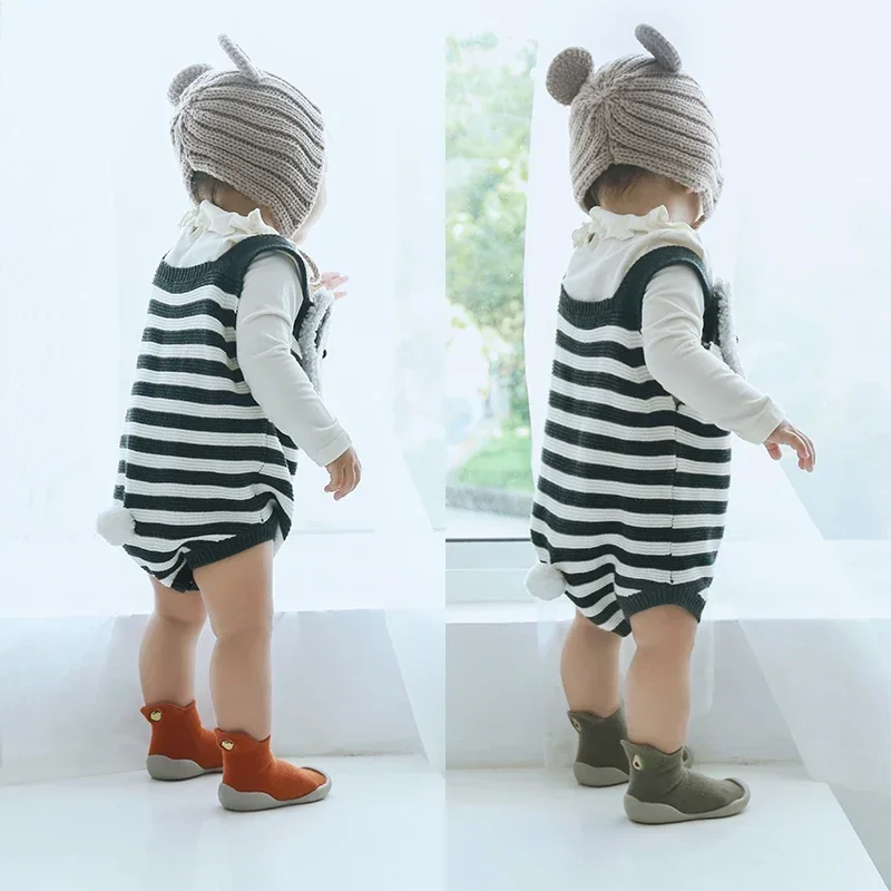 Spring and Autumn Children's Walking Shoes Soft Sole Silicone Cartoon Pure Cotton Baby Shoes Kindergarten Baby Socks Shoes 5