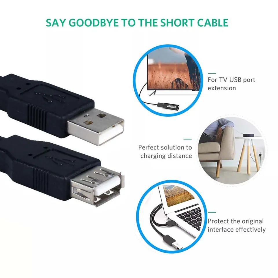 Nilox 1.8m USB 2.0 - Cavo USB 1,8 m, USB A, Mini-USB B, 2.0, Male connector/Male connector, bianco