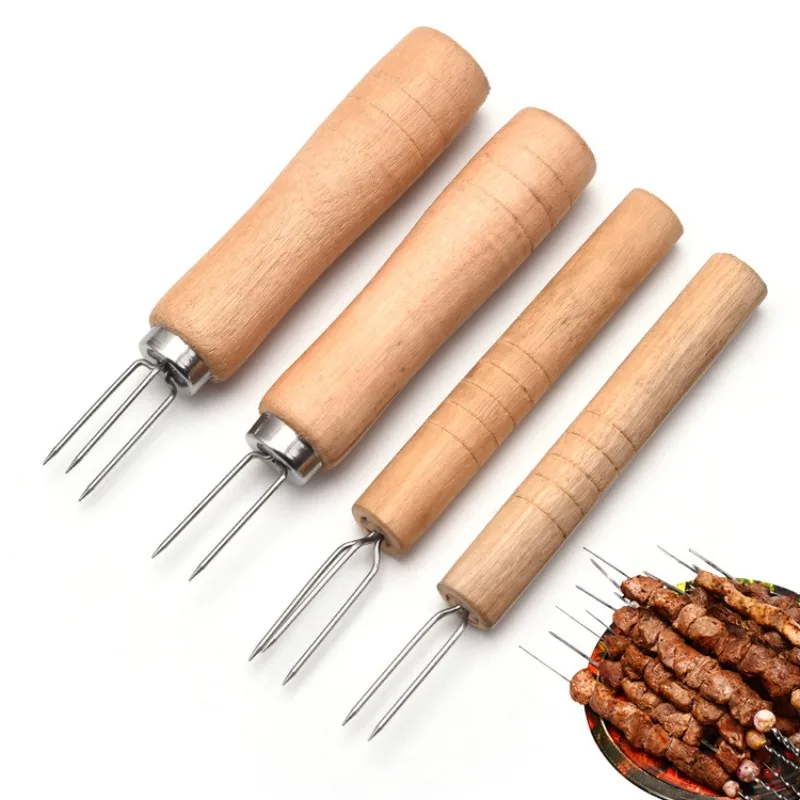 Corn Needle Fork Fruit Eggplant Sausage Barbecue Fork Moxa Stick Extension Household Small Tool barbecue fork