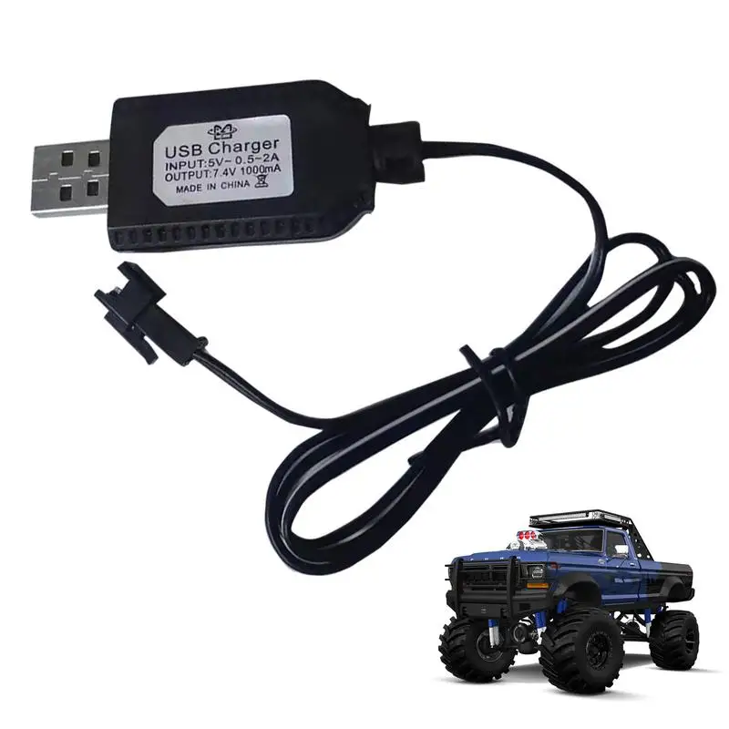 Caricabatterie al litio USB - Cavo di ricarica rapida 7,4 V 1000 mA per batteria giocattolo | Caricabatterie al litio per aereo RC SM-2P SM-3P SM-4P, batteria Drone, adattatore di CV