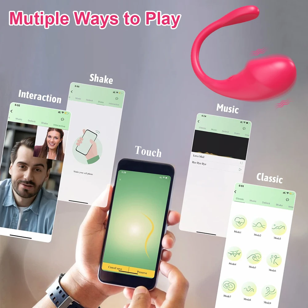 Wireless Bluetooth G Spot Dildo Vibrator for Women with APP Remote Control 5