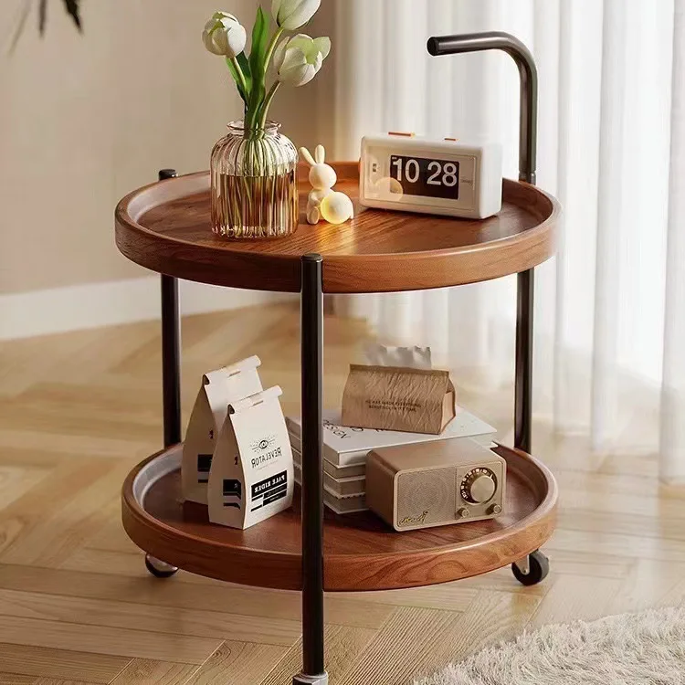 Home Office Kitchen Storage Cart with Wheels Fruit Vegetable Rack 2-Tier Rolling Utility Cart
