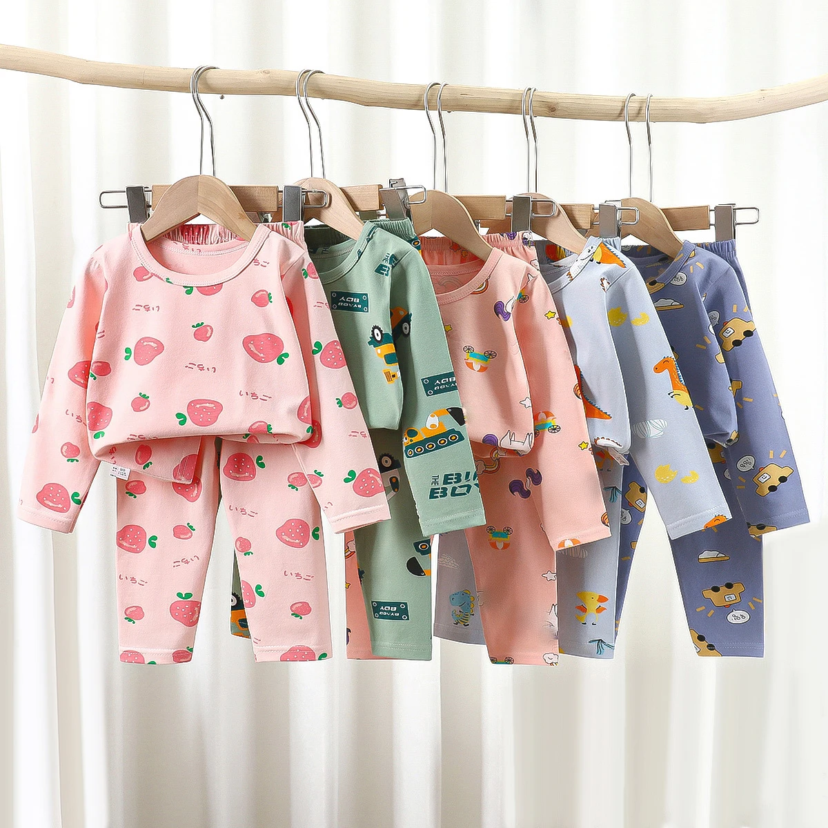 

Kids Boys Girls Pajamas Sets Baby Children Sleepwear Cartoon Long Sleeve Homewear Baby Nightwear Toddler Autumn Winter Clothes