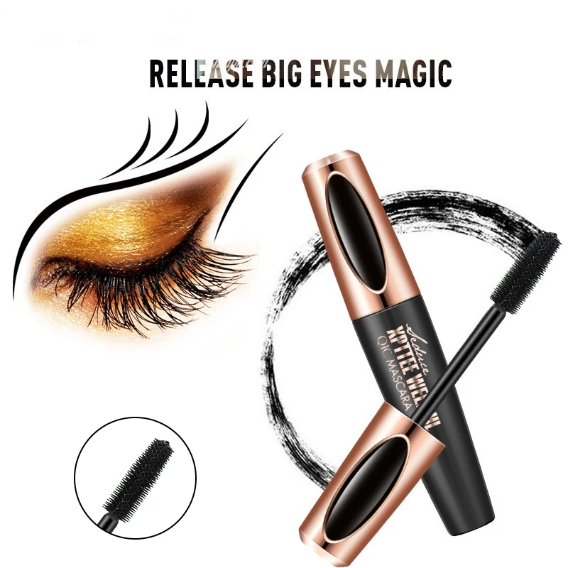 1PC 4D Silk Fiber Lash Curling Mascara for Eyelash Extension Black Thick Long Waterproof Eye Lashes Mascara Makeup Cosmetics
