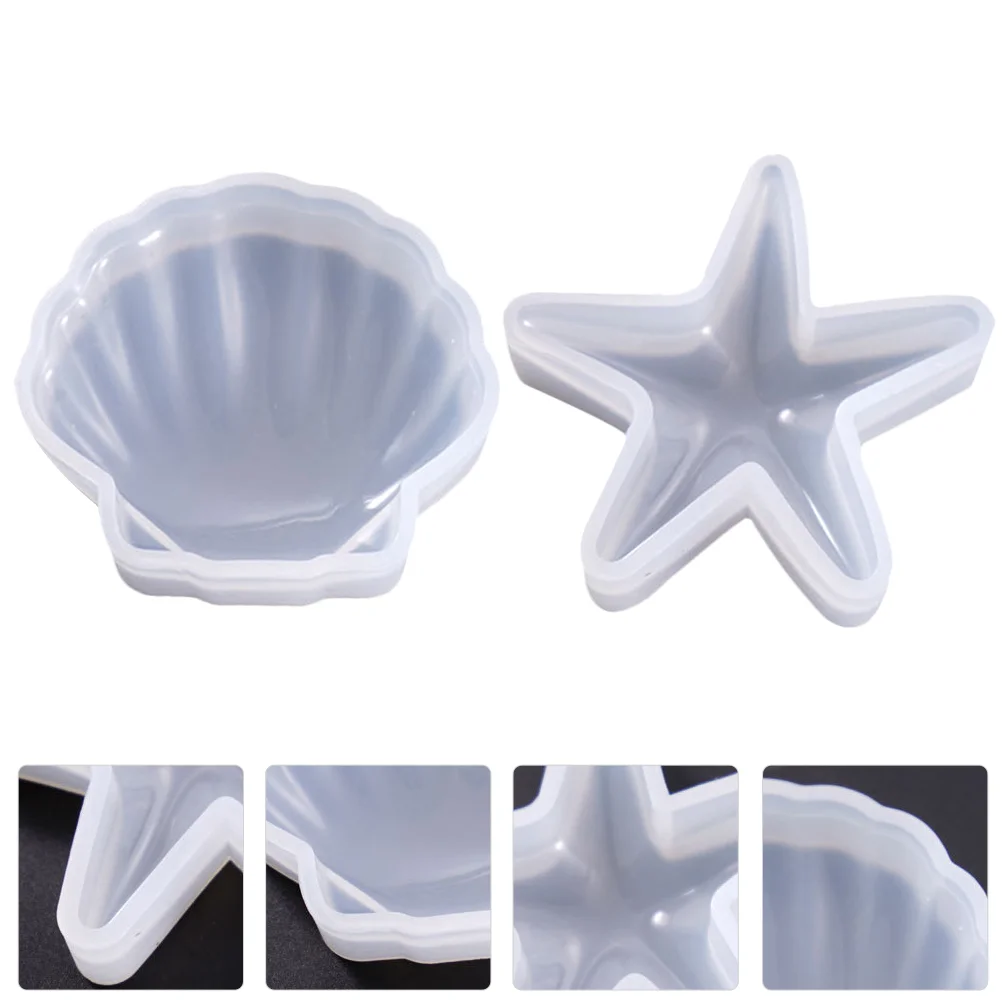 

2 Pcs DIY Starfish Mold Sea Baking Molds Epoxy Resin Silicone Silica Gel Decoration
