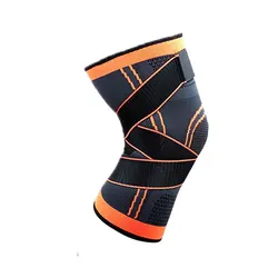 Breathable High-Elastic Compression Knee Brace for Sports and Joint Support (Orange)