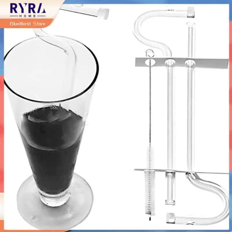 Personality Curved No Wrinkle Straws Sideways Straws Glass Drinking