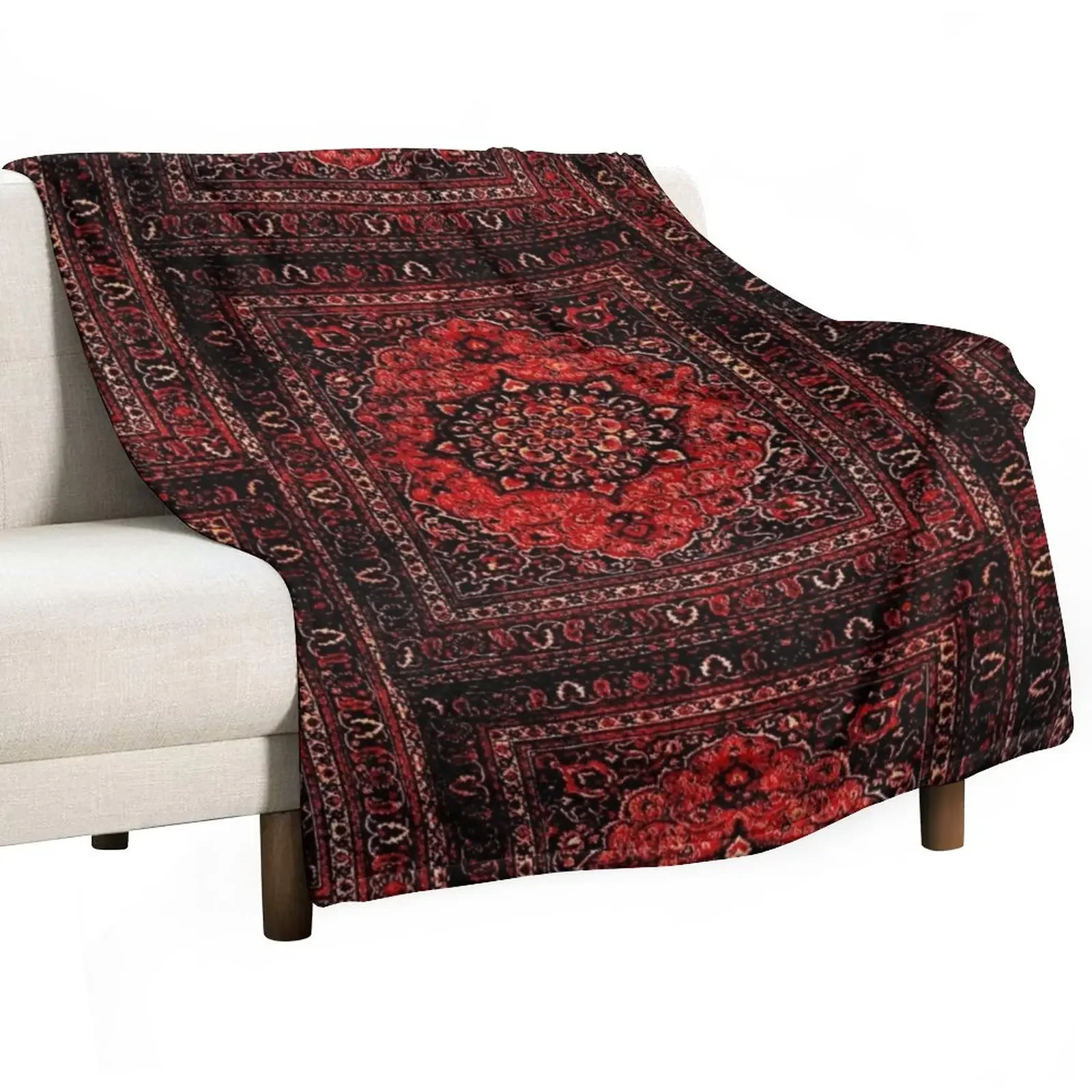 

Persian carpet look in rose Throw Blanket Tourist Sleeping Bag Travel Stuffeds Blankets