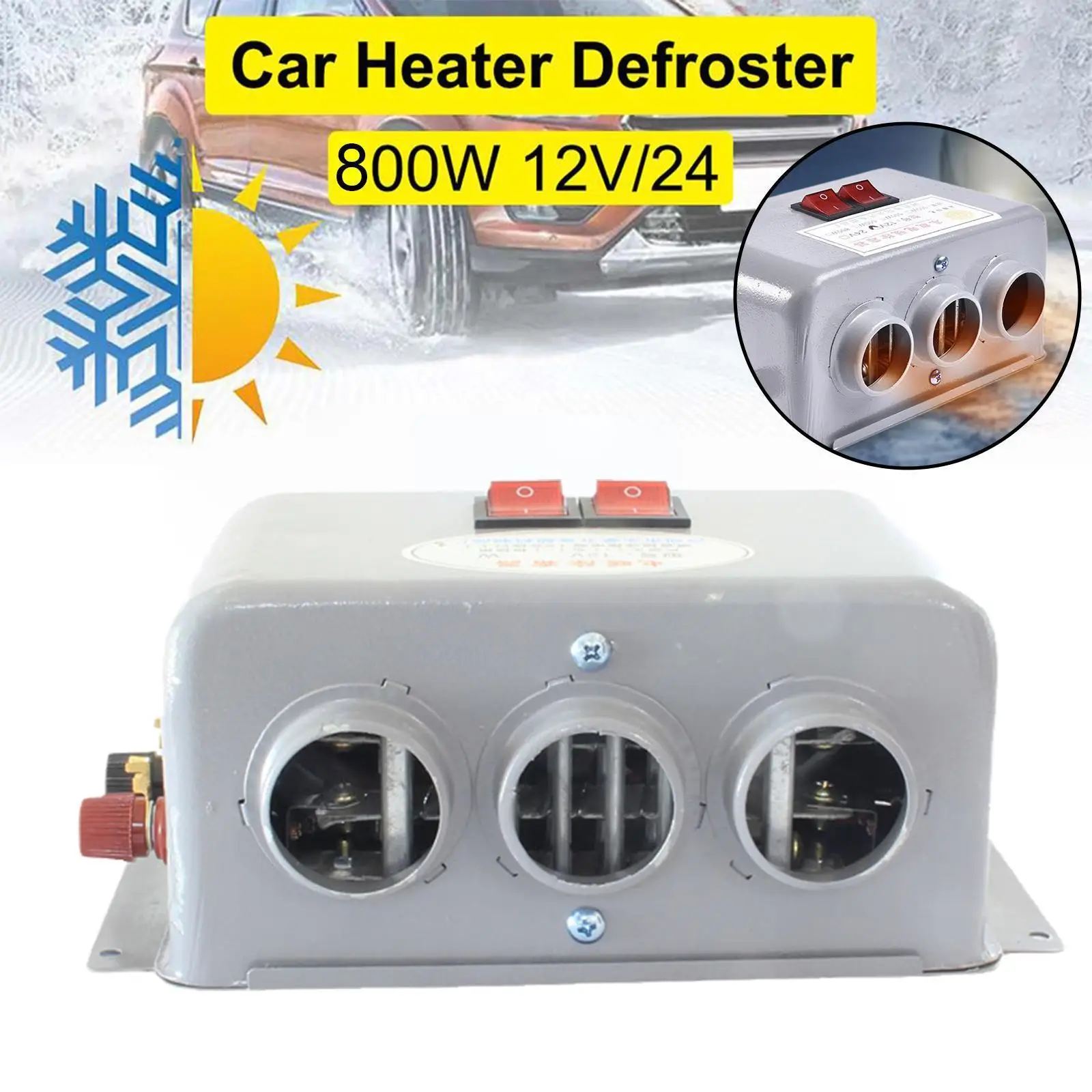 DC 12V 24V 4 Port Car Air Heater Auto Windshield Defroster Defogging Device  Automotive Air Heater Fan For Car Accessories - AliExpress
