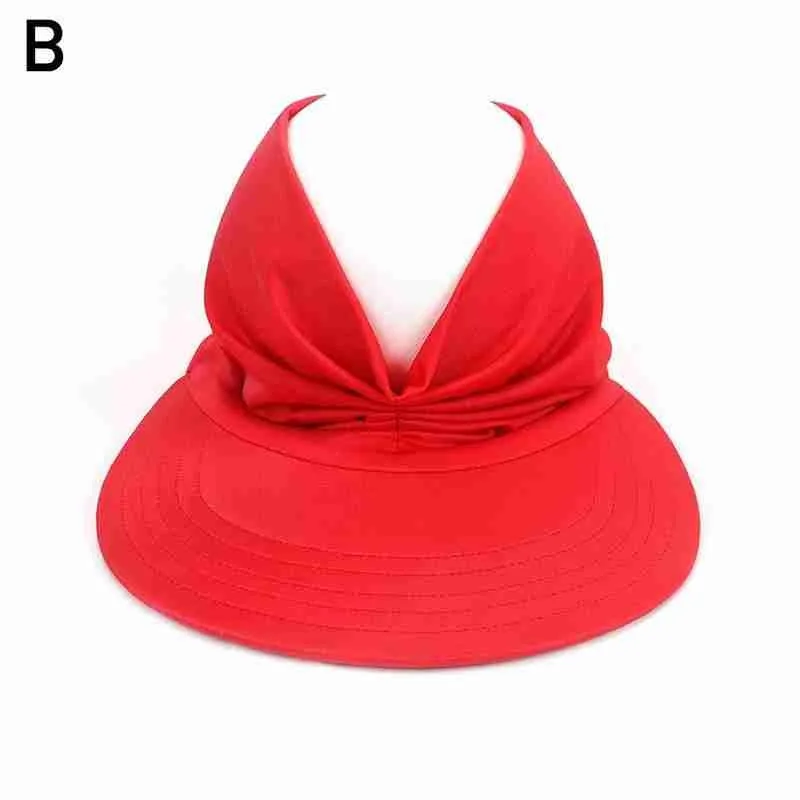 Frühling/Sommer Sonnenschutz-Visor-Hut Outdoor Anti-UV Elastischer Hohlkopf-Hut UPF 50+ UV-Schutz Strand-Sportkappe Breite Krempe Baseballkappe – Detail 1