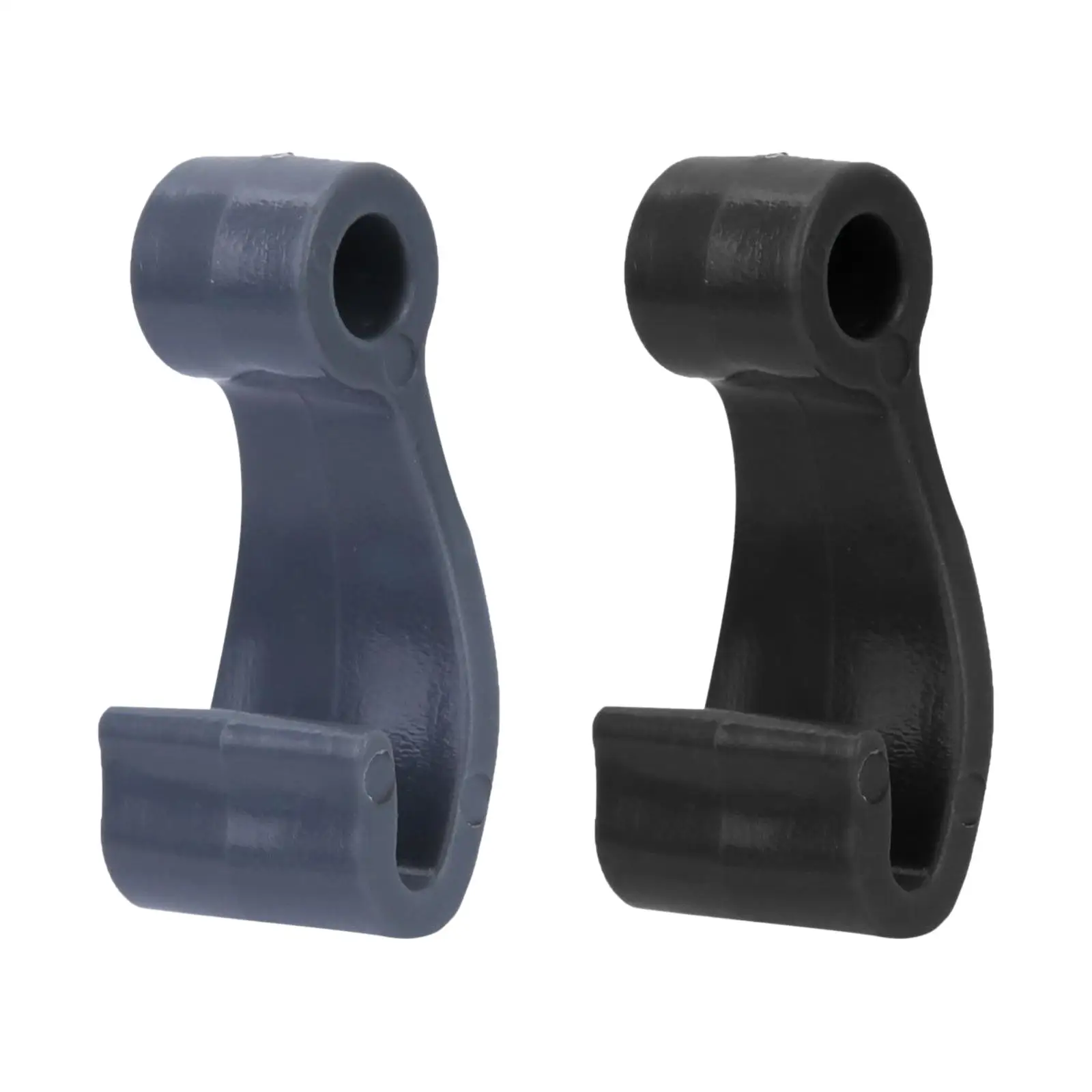 6 Pieces Bungee Cord Hooks J Shaped Hooks Durable Black Kayak Nylon