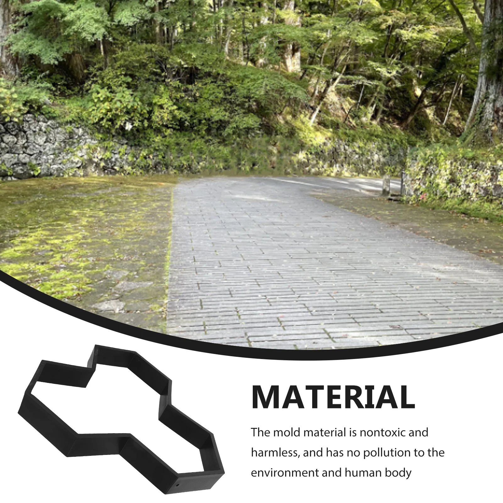 Concrete Mold for Garden Pathway Plastic Paver Stone Road Making Yard Accessory Brick Mold Stepping Walkway Project Concrete