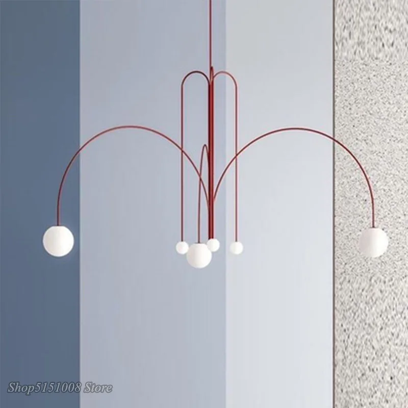 Pendant Lights Italian Led Iron Bedroom Living Room Branch Glass Bedside Kitchen Hanging