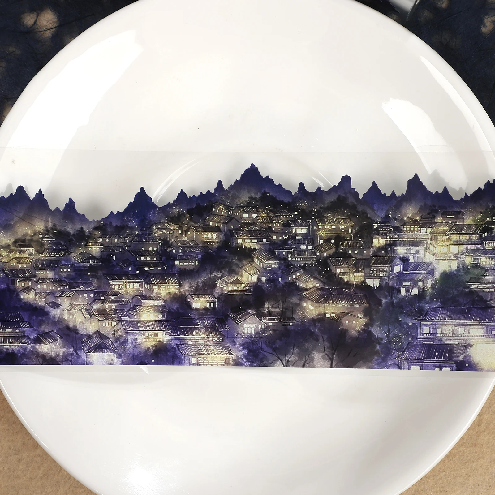65mm*5m 빈티지 랜턴 타워 라이트 하우스 풍경 PET 테이프 크리 에이 티브 DIY 저널 재료 콜라주 스크랩북 문구