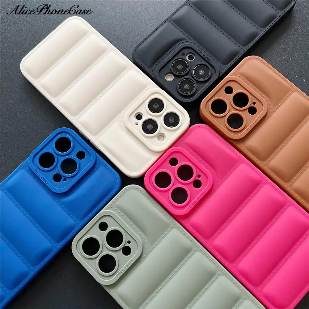 Piumino TPU Cassa Del Telefono per iPhone 11 12 13 14 15 16 Pro Max per iphone12 16pro 7 8 Plus X XS buffer buff casse Copertura Capa - Image 6