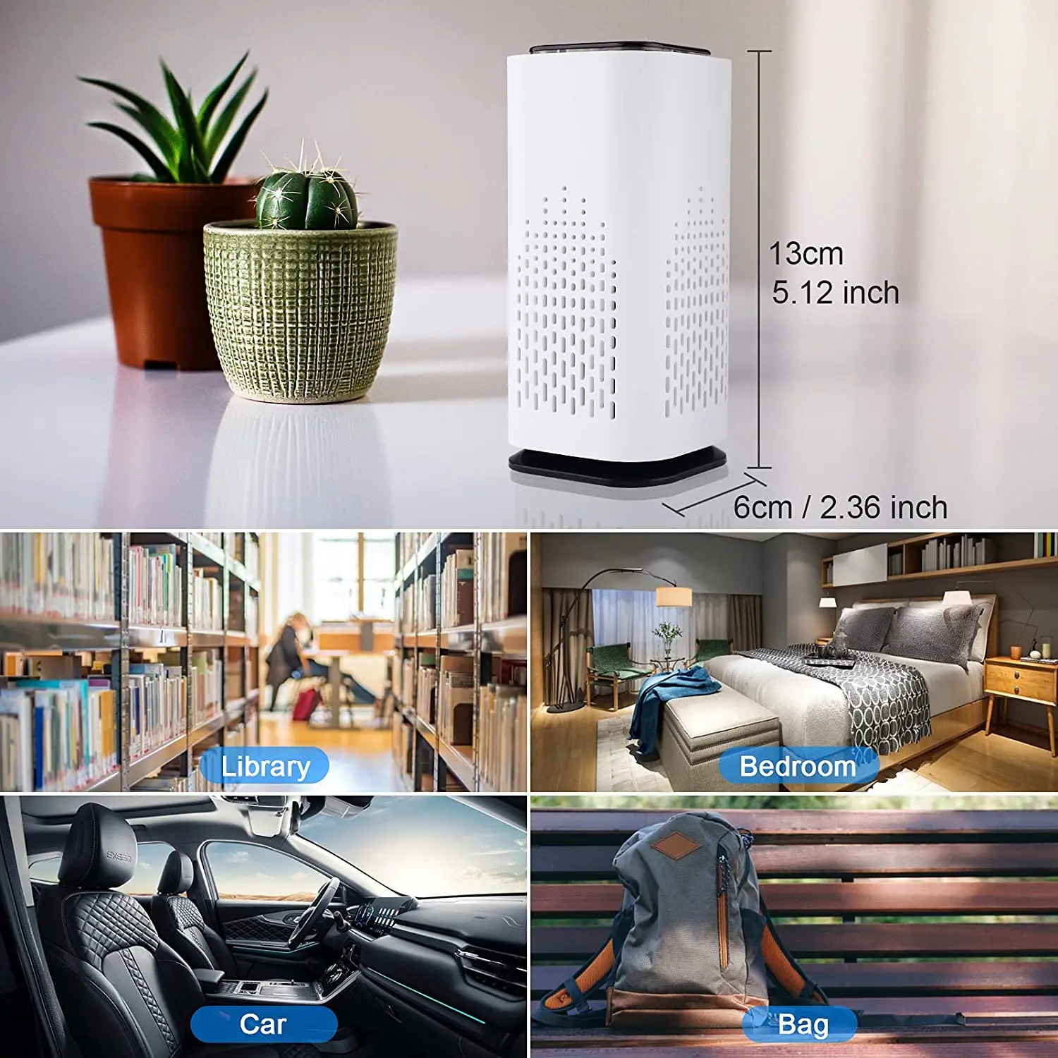 Air Purifier for Large Room with Air Quality Auto Sensor HEPA Air Cleaner Filter  Odor Eliminator with Night Light - AliExpress